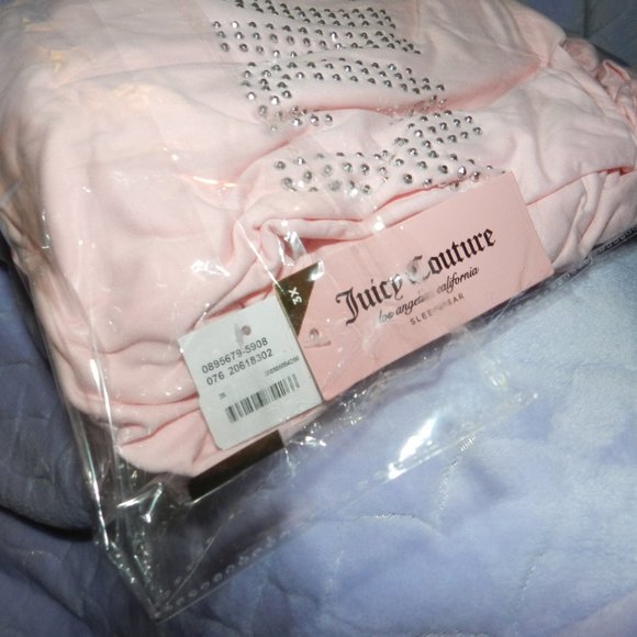 NWT JUICY COUTURE Bling Rhinestone Pink Set, loungewear, pj set 1XL - Picture 8 of 9